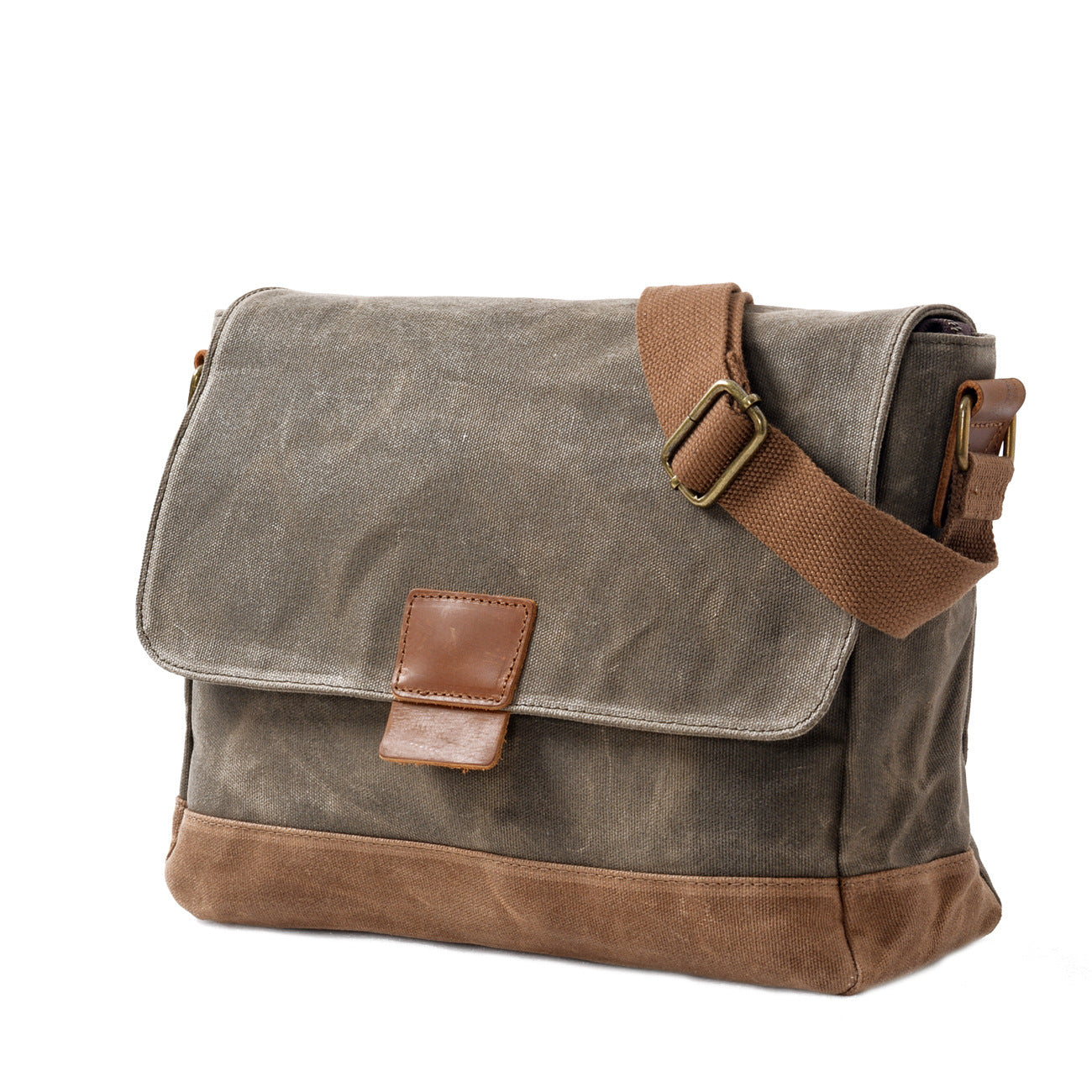 Waterproof Waxed Canvas Messenger Bag for Men