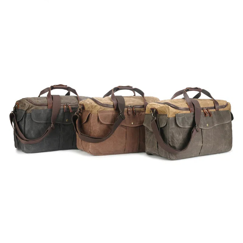 Waterproof Waxed Canvas Travel Duffle Bag