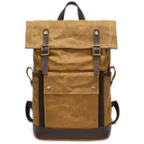 Waxed Cancas Backpack Waterproof for 15-inch Laptop