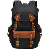 Waxed Canvas Backpack Vintage Outdoor Travel for Men - Woosir