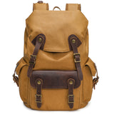 Waxed Canvas Backpack Vintage Outdoor Travel for Men - Woosir
