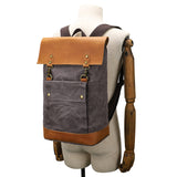 Waxed Canvas Backpack Waterproof for Camera Laptop - Woosir