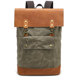 Waxed Canvas Backpack Waterproof for Camera Laptop