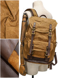 Waxed Canvas Backpack Waterproof for Outdoor - Woosir