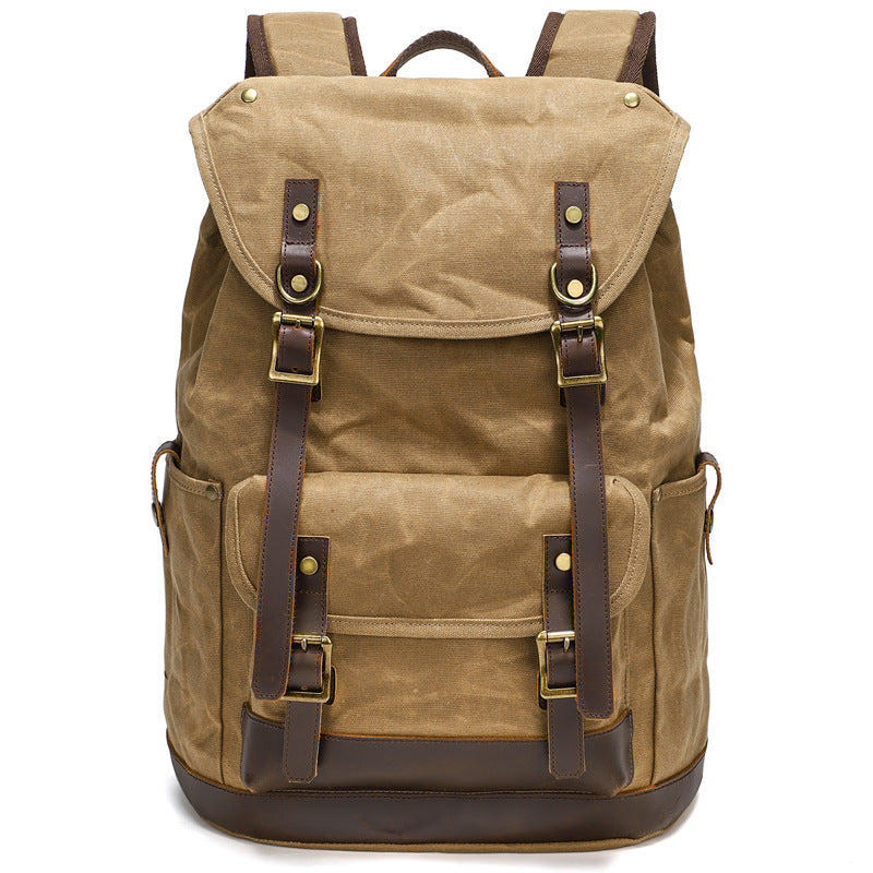 Waxed Canvas Backpack Waterproof for Outdoor