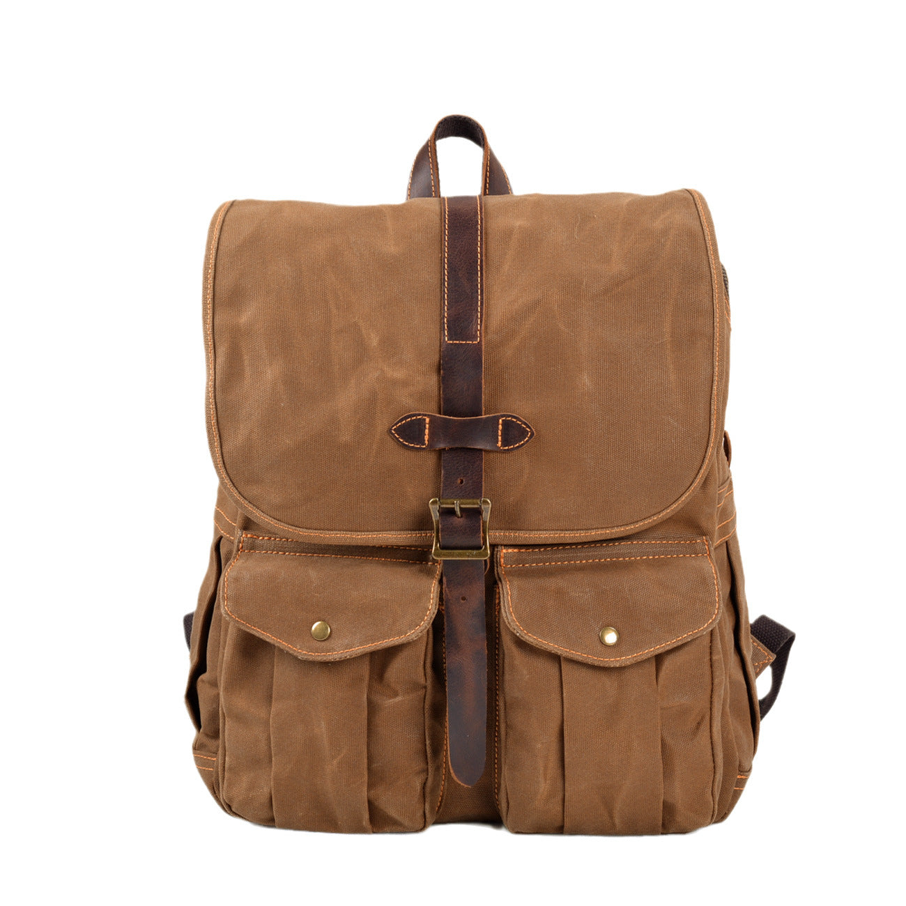 Waxed Canvas Backpack for 16 inch Laptop, Brown Waxed Canvas Backpack for 16 inch Laptop, Brown