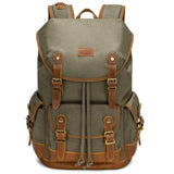 Waxed Canvas Backpack for Travel Outdoor - Woosir