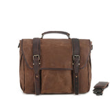 Aktentasche aus gewachstem Canvas für 15,6-Zoll-Laptops