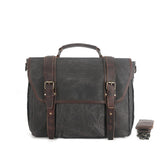 Aktentasche aus gewachstem Canvas für 15,6-Zoll-Laptops