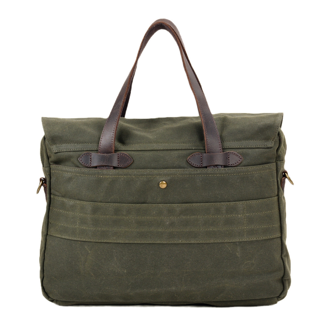 Waxed Canvas Briefcase for 15.6 inch Laptop