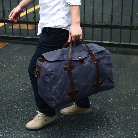 Waxed Canvas Duffle Bag Waterproof for Travel - Woosir