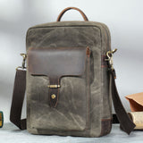 Waxed Canvas Messenger Bag Crossbody