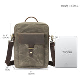 Waxed Canvas Messenger Bag Crossbody