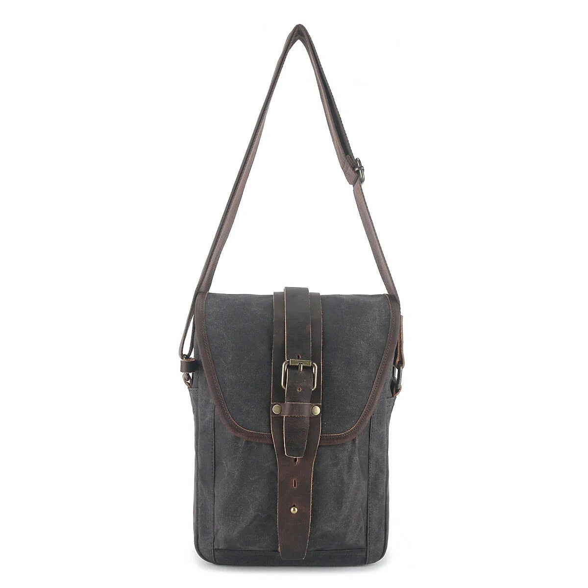 Umhängetasche aus gewachstem Canvas, klein