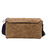 Waxed Canvas Messenger Bag Vintage Casual