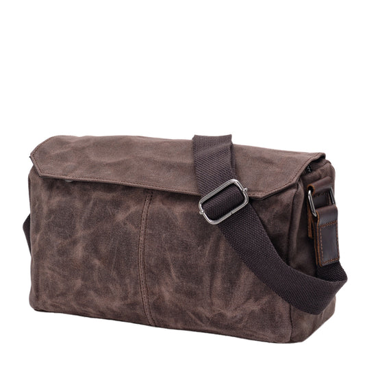 Waxed Canvas Messenger Bag Vintage Casual - Woosir