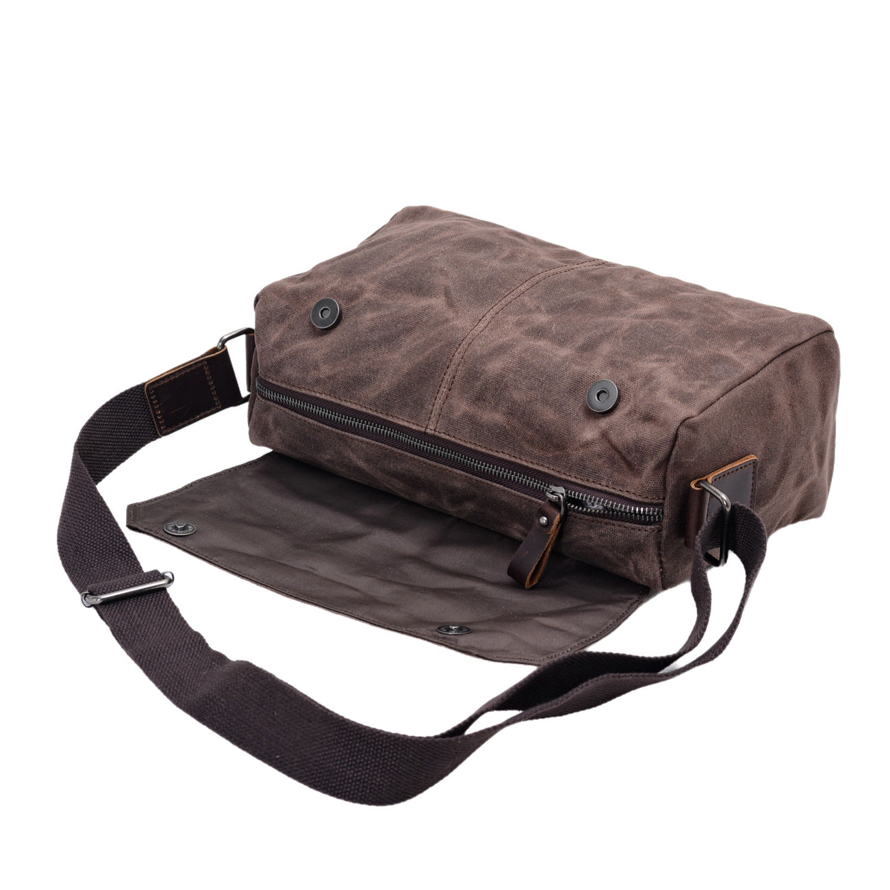 Waxed Canvas Messenger Bag Vintage Casual