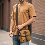 Petit sac messager en toile cirée