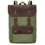 Waxed Canvas Vintage School Backpack