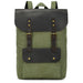 Army green with dark brown leather