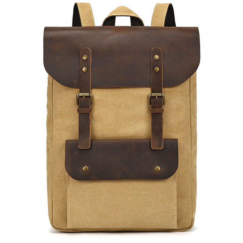 Herren-Rucksack aus gewachstem Canvas im Vintage-Stil