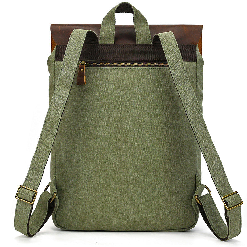 Herren-Rucksack aus gewachstem Canvas im Vintage-Stil