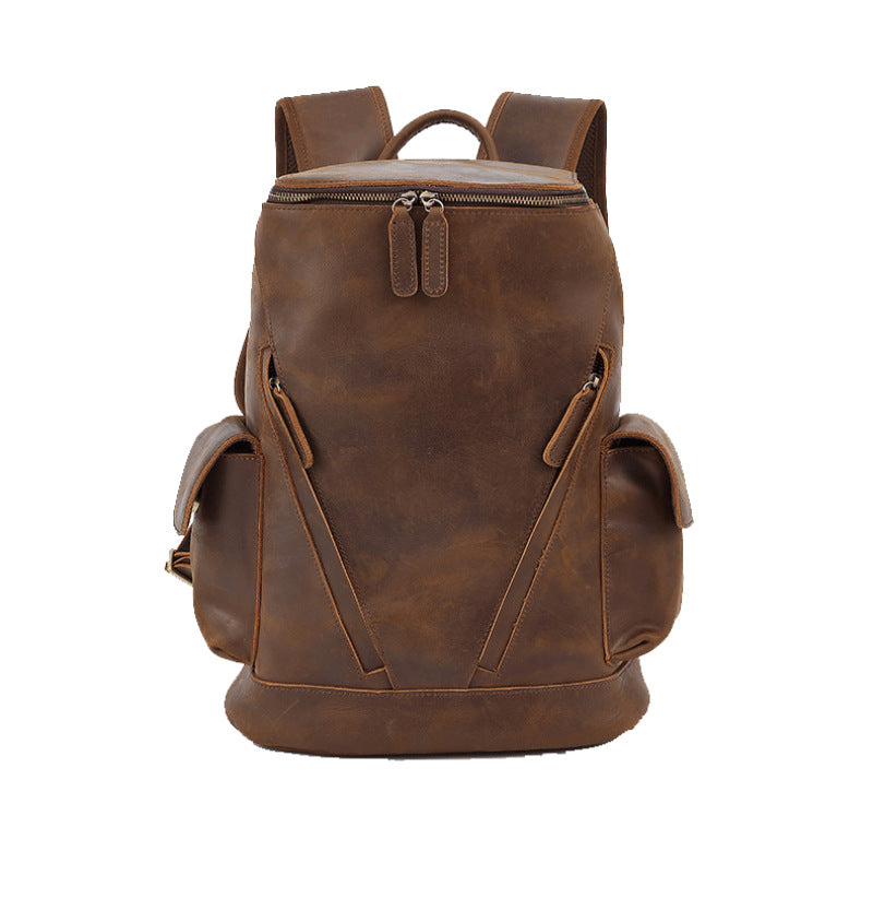 Woosir Large Leather Travel Backpack for 14" Laptop