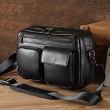 Genuine Leather Messenger Bag for 9.7 Inch iPad