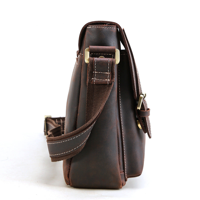 Woosir Men Bags Shoulder Vintage Genuine Leather Bag