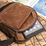 Men's Leather Messenger Bag For Large Ipad - Woosir