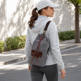 Canvas Sling Bag for Sports exact product model side lifestyle