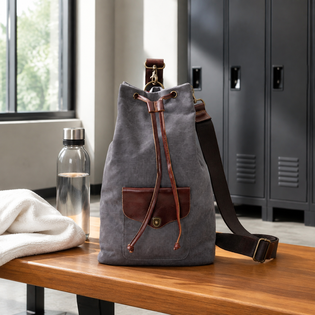 Canvas Sling Bag for Sports exact product scene front lifestyle