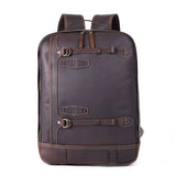 Vintage Leather Laptop Backpack for Men live 1688 clean front dark