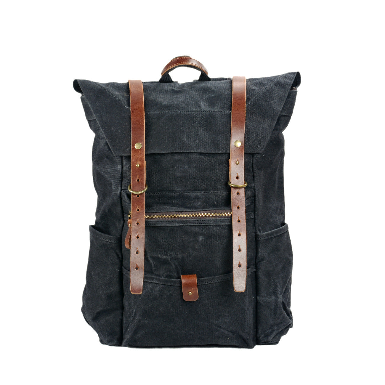 wanderrucksack canvas Großer Rucksack aus gewachstem Canvas, Vintage-Wanderrucksack