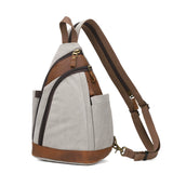Lead Gray canvas chest sling bag variant
