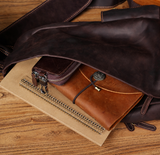 Vintage Genuine Leather One-Shoulder Backpack exact 1688 detail clean