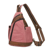 Rust Red canvas chest sling bag variant
