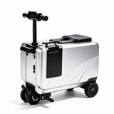 SL03 Ride-On Electric Suitcase Scooter Silver clean white-background product image