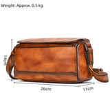 Woosir vintage leather crossbody bag dimensions and weight