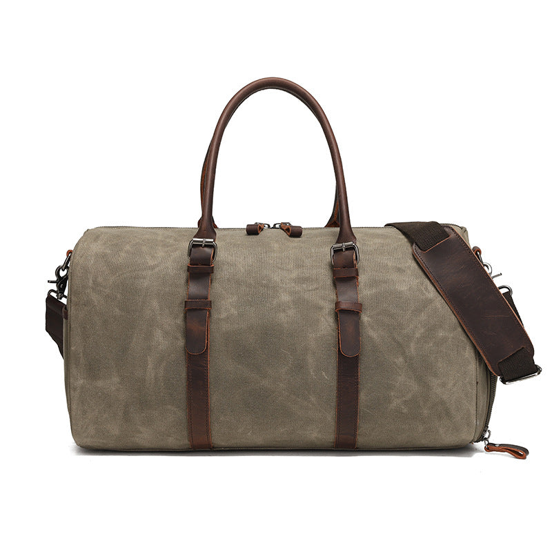 Vintage Waxed Canvas Weekender Bag