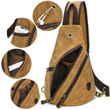 Woosir Vintage Canvas Sling Chest Bag product view 06