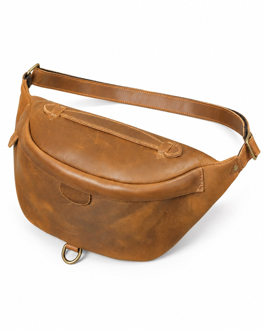 Woosir 916158 brown waist chest bag white background front