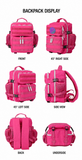 9L tactical backpack front side back and underside views