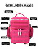 9L tactical backpack MOLLE webbing zipper pockets buckles and straps