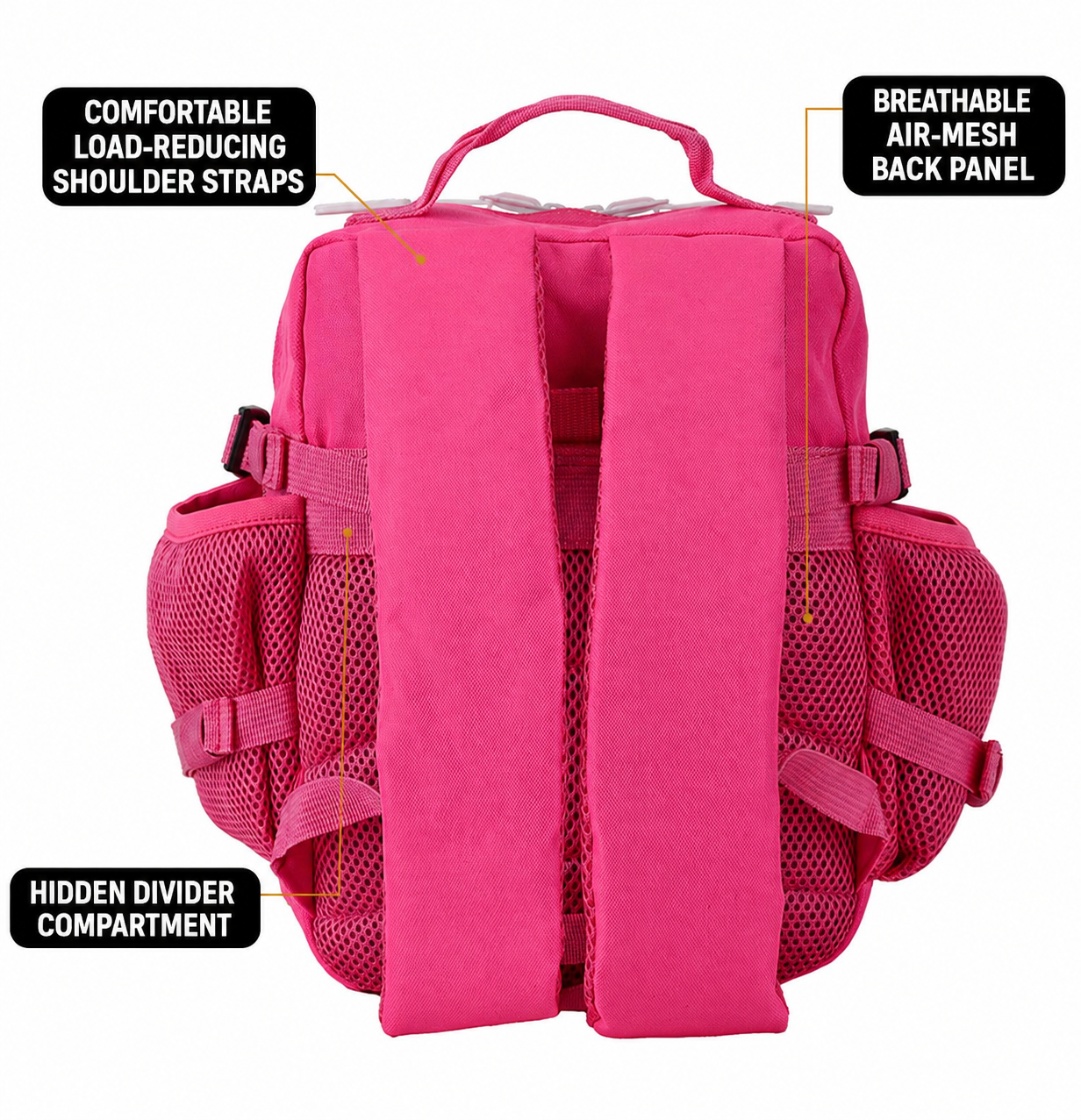 9L tactical backpack breathable air-mesh back panel and hidden divider
