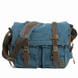 Gewachste Canvas Messenger Bag Laptop Herren 