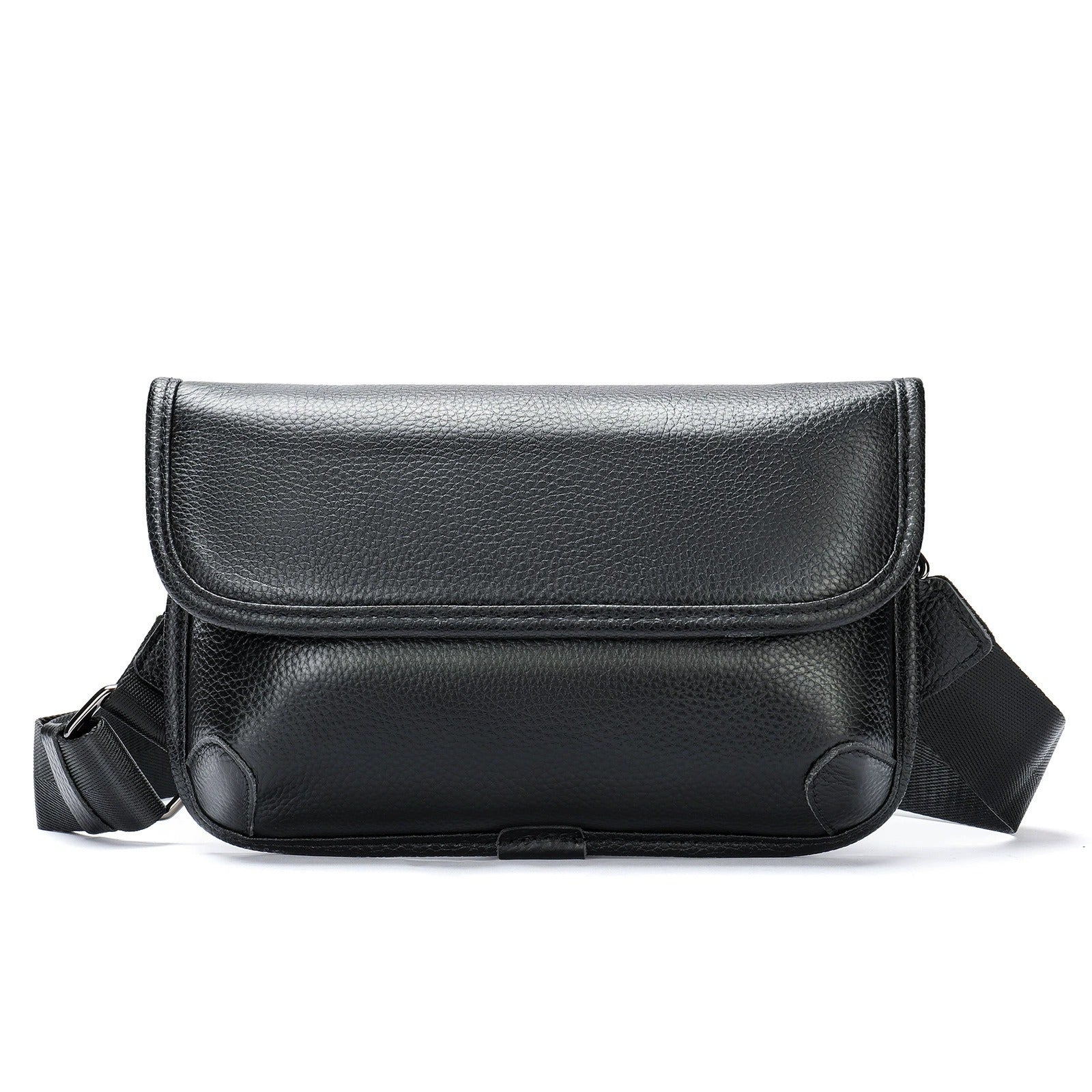 Compact leather crossbody bag rear view