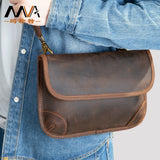 Compact leather crossbody bag wearing view