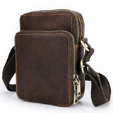 Compact leather phone crossbody bag interior pocket