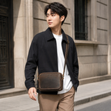 Woosir Vintage Crazy Horse Leather Shoulder Bag AI crazy horse leather shoulder bag model city